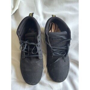 Doc Dr. Martens Belmont Ankle Boots Size 12 Black Canvas 5 hole Airwair